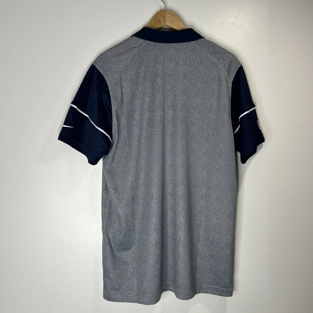 New England Patriots Nike On field Apparel Dri-Fit 2 Button Shirt Men's Large